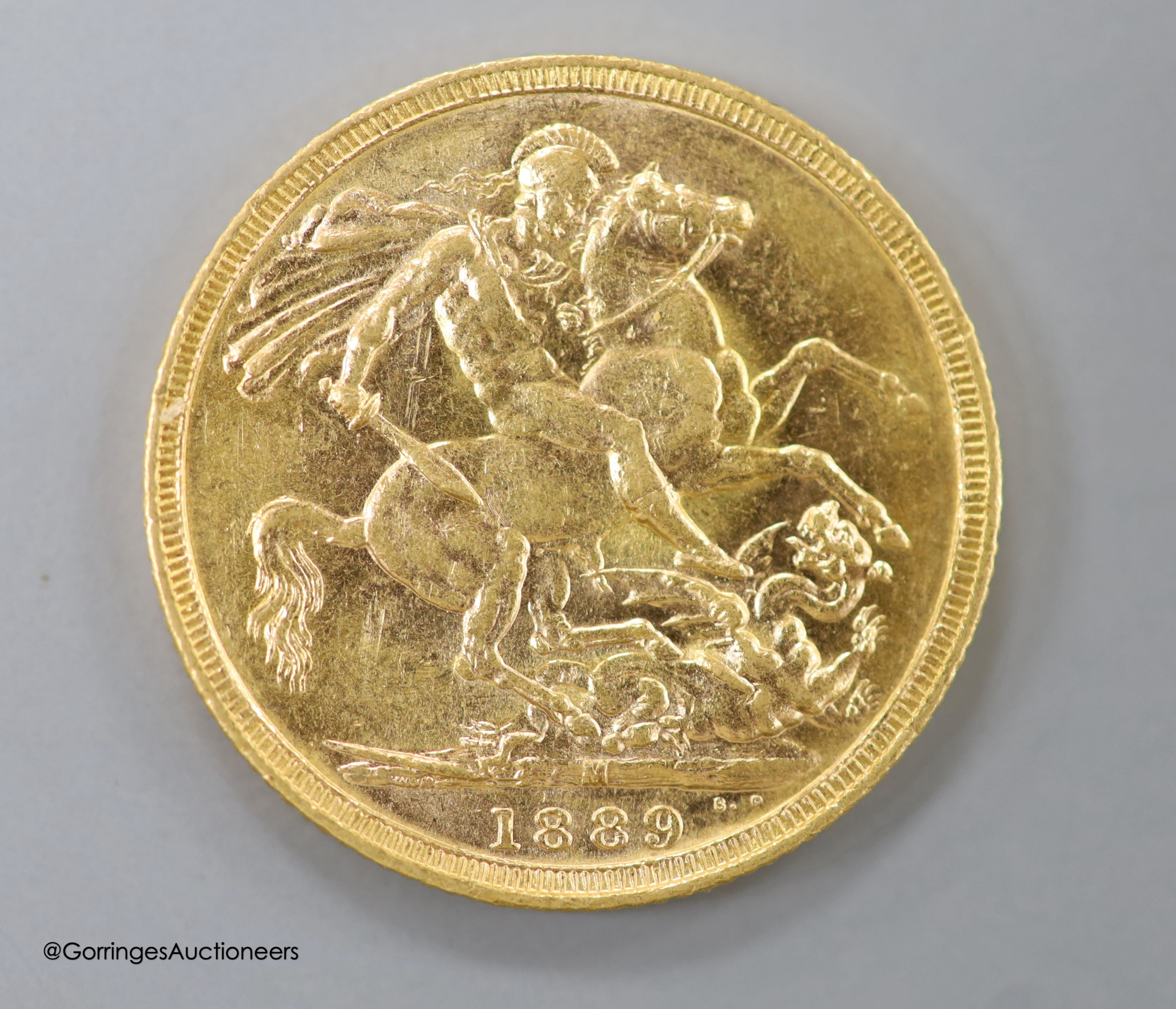A Victoria gold sovereign 1889 M